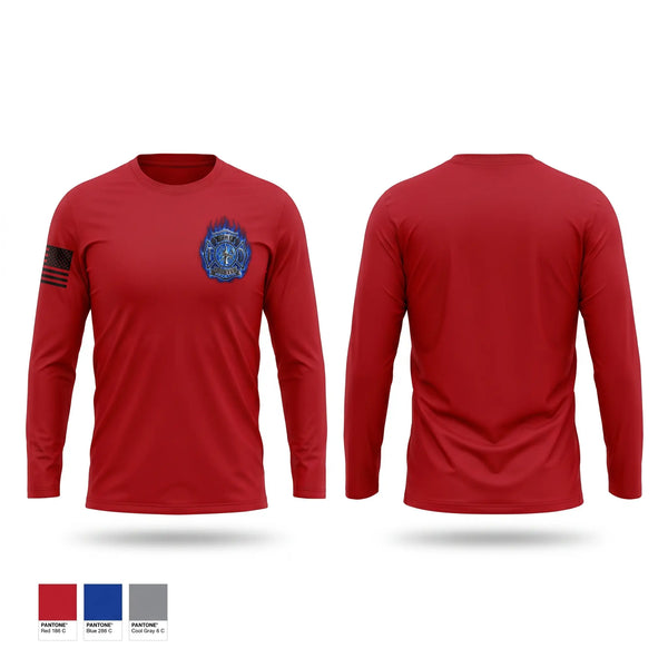 Long Sleeve Performance Shirt, Tri Community Volunteer Fire Department, Fire Department, Teamtime, Team time, sublimation, custom sports apparel, team uniforms, spirit wear, spiritwear, sports uniforms, custom shirts, team store, custom team store, fundraiser sports, apparel fundraiser