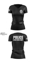 Police High Risk Unit Women's Short Sleeve V-neck Shirt - 11