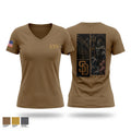 MSRON Women's Short Sleeve V-neck Shirt - 1