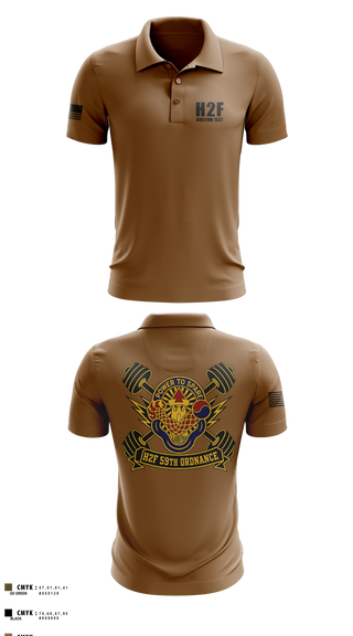 Short Sleeve Performance Polo, 59th ORD BDE, Army, Teamtime, Team time, sublimation, custom sports apparel, team uniforms, spirit wear, spiritwear, sports uniforms, custom shirts, team store, custom team store, fundraiser sports, apparel fundraiser