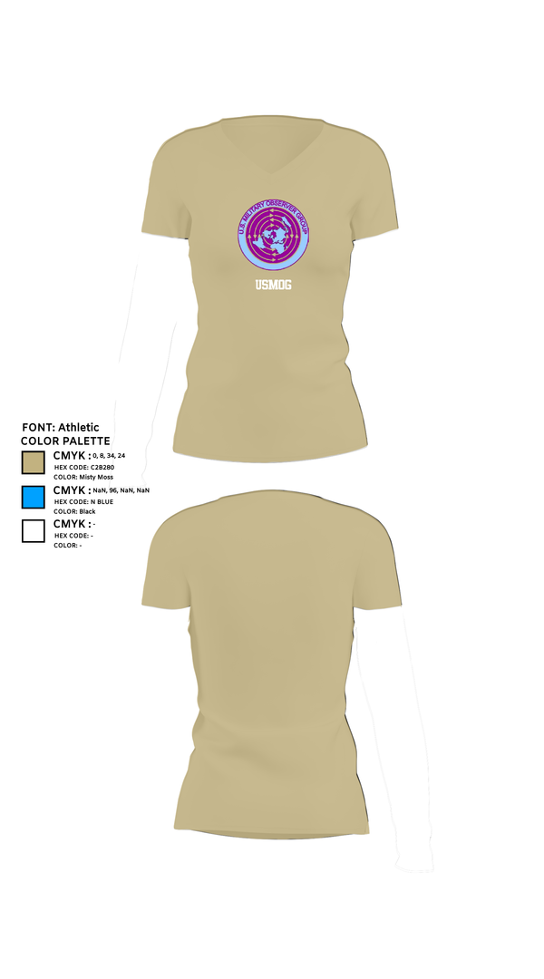 Womens Short Sleeve Vneck Shirt, USMOG, Army, Teamtime, Team time, sublimation, custom sports apparel, team uniforms, spirit wear, spiritwear, sports uniforms, custom shirts, team store, custom team store, fundraiser sports, apparel fundraiser