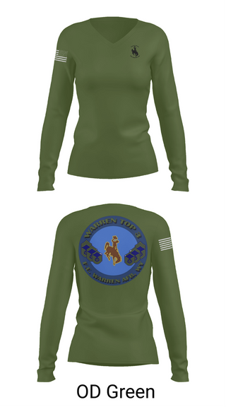 Womens Long Sleeve Vneck Shirt, FE Warren Top-III, , Teamtime, Team time, sublimation, custom sports apparel, team uniforms, spirit wear, spiritwear, sports uniforms, custom shirts, team store, custom team store, fundraiser sports, apparel fundraiser
