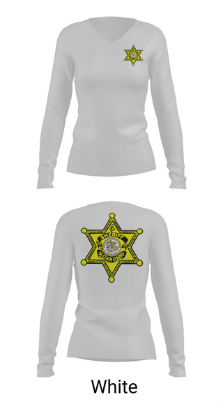Womens Long Sleeve Vneck Shirt, St Clair County Sheriff, Police, Teamtime, Team time, sublimation, custom sports apparel, team uniforms, spirit wear, spiritwear, sports uniforms, custom shirts, team store, custom team store, fundraiser sports, apparel fundraiser