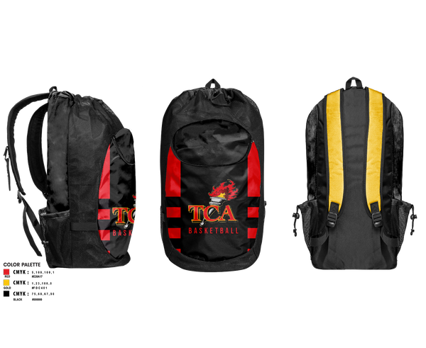 Gear Bag, Torches, Men's Basketball, Teamtime, Team time, sublimation, custom sports apparel, team uniforms, spirit wear, spiritwear, sports uniforms, custom shirts, team store, custom team store, fundraiser sports, apparel fundraiser
