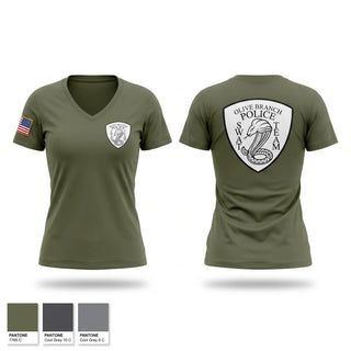 Womens Short Sleeve Vneck Shirt, Olive Branch S.W.A.T. Team, Police, Teamtime, Team time, sublimation, custom sports apparel, team uniforms, spirit wear, spiritwear, sports uniforms, custom shirts, team store, custom team store, fundraiser sports, apparel fundraiser
