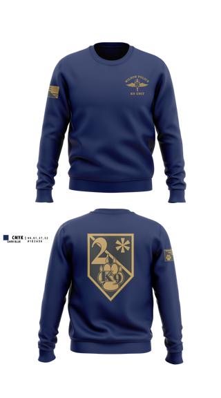 Crew Neck Sweatshirt, K9, Police, Teamtime, Team time, sublimation, custom sports apparel, team uniforms, spirit wear, spiritwear, sports uniforms, custom shirts, team store, custom team store, fundraiser sports, apparel fundraiser