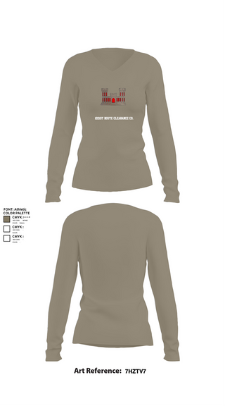 Womens Long Sleeve Vneck Shirt, 1221st Route Clearance Co., National Guard, Teamtime, Team time, sublimation, custom sports apparel, team uniforms, spirit wear, spiritwear, sports uniforms, custom shirts, team store, custom team store, fundraiser sports, apparel fundraiser
