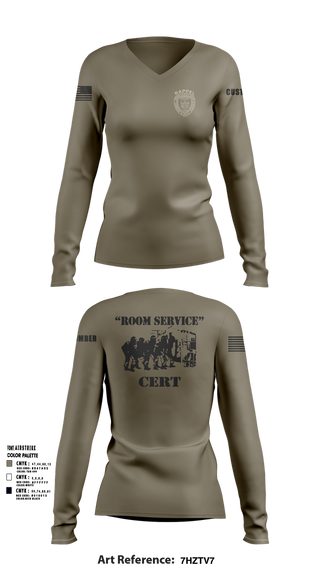 Womens Long Sleeve Vneck Shirt, Green Haven CERT, , Teamtime, Team time, sublimation, custom sports apparel, team uniforms, spirit wear, spiritwear, sports uniforms, custom shirts, team store, custom team store, fundraiser sports, apparel fundraiser