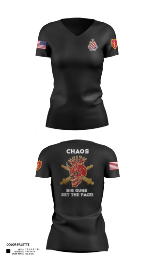 Womens Short Sleeve Vneck Shirt, C/1-8 FA, Army, Teamtime, Team time, sublimation, custom sports apparel, team uniforms, spirit wear, spiritwear, sports uniforms, custom shirts, team store, custom team store, fundraiser sports, apparel fundraiser