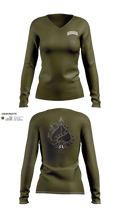 90th Ground Combat Training Squadron Women's Long Sleeve V-neck Shirt - 21