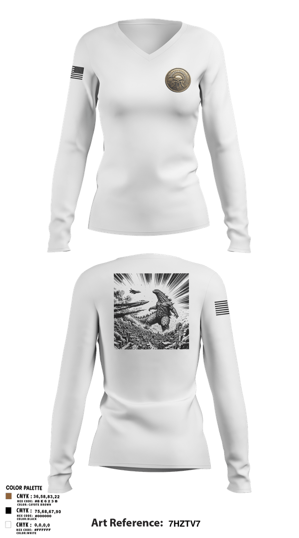 Womens Long Sleeve Vneck Shirt, Vfa-147, Navy, Teamtime, Team time, sublimation, custom sports apparel, team uniforms, spirit wear, spiritwear, sports uniforms, custom shirts, team store, custom team store, fundraiser sports, apparel fundraiser