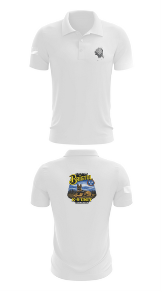 Short Sleeve Performance Polo, Bristol Tennessee Police Department K9 Unit, Police, Teamtime, Team time, sublimation, custom sports apparel, team uniforms, spirit wear, spiritwear, sports uniforms, custom shirts, team store, custom team store, fundraiser sports, apparel fundraiser