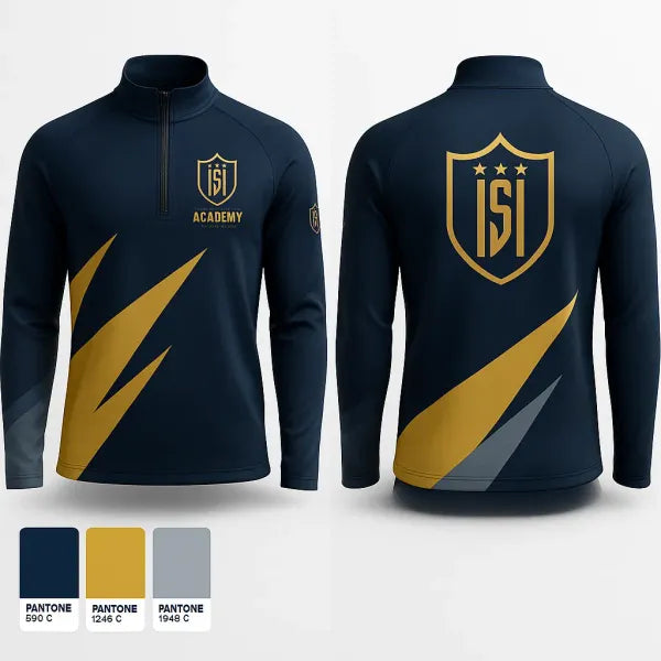 Quarter Zip Jacket, ISI Academy, Men's Basketball, Teamtime, Team time, sublimation, custom sports apparel, team uniforms, spirit wear, spiritwear, sports uniforms, custom shirts, team store, custom team store, fundraiser sports, apparel fundraiser