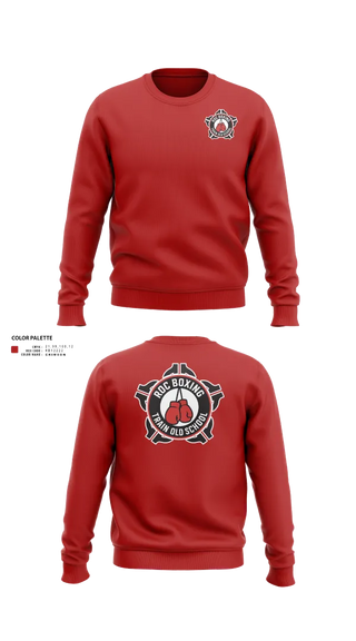 Crew Neck Sweatshirt, ROC Boxing, Wrestling, Teamtime, Team time, sublimation, custom sports apparel, team uniforms, spirit wear, spiritwear, sports uniforms, custom shirts, team store, custom team store, fundraiser sports, apparel fundraiser