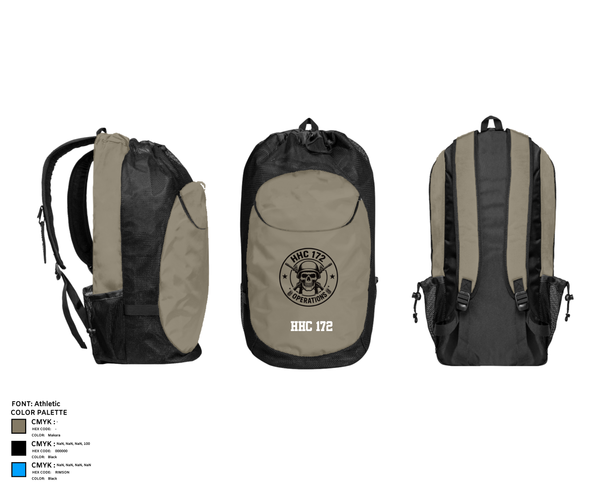 Gear Bag, HHC 172, Army, Teamtime, Team time, sublimation, custom sports apparel, team uniforms, spirit wear, spiritwear, sports uniforms, custom shirts, team store, custom team store, fundraiser sports, apparel fundraiser
