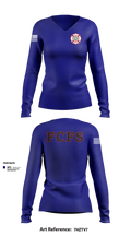Fairfield County Fire Service 95108928 Women's Long Sleeve V-neck Shirt - 101