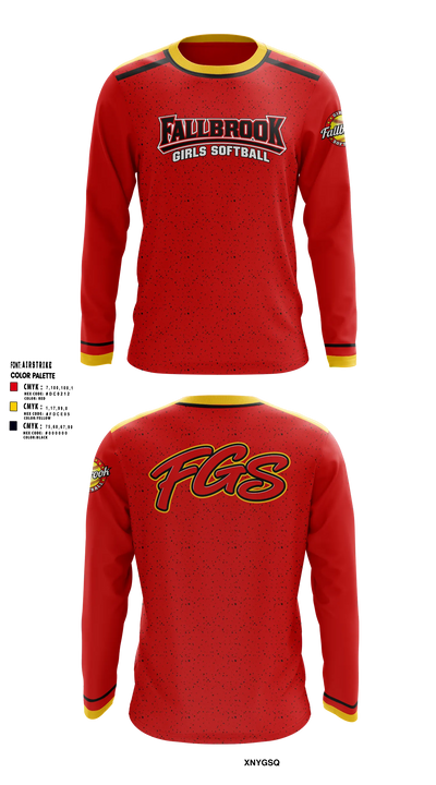 Fallbrook girls softball Long Sleeve Performance Shirt - 5