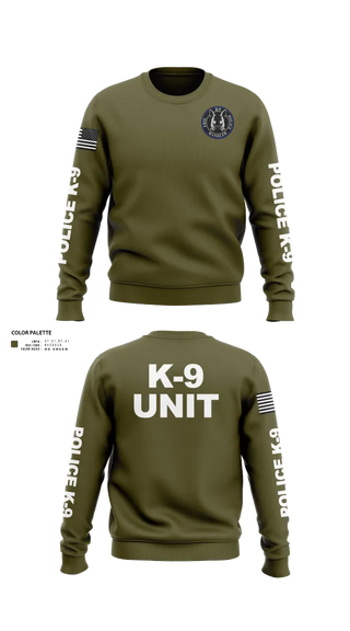 Crew Neck Sweatshirt, EPD K-9, Police, Teamtime, Team time, sublimation, custom sports apparel, team uniforms, spirit wear, spiritwear, sports uniforms, custom shirts, team store, custom team store, fundraiser sports, apparel fundraiser