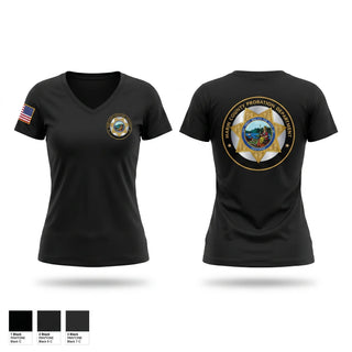Womens Short Sleeve Vneck Shirt, Marin County Juvenile Hall, Police, Teamtime, Team time, sublimation, custom sports apparel, team uniforms, spirit wear, spiritwear, sports uniforms, custom shirts, team store, custom team store, fundraiser sports, apparel fundraiser