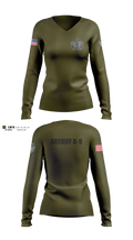 Washington County SO Maine K9 Unit Women's Long Sleeve V-neck Shirt - 14