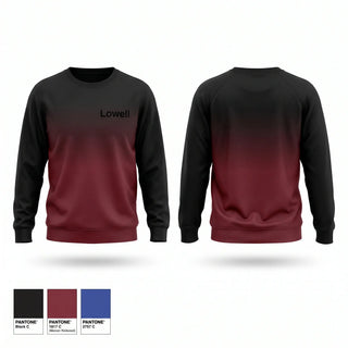 Crew Neck Sweatshirt, Lowell black, Baseball, Teamtime, Team time, sublimation, custom sports apparel, team uniforms, spirit wear, spiritwear, sports uniforms, custom shirts, team store, custom team store, fundraiser sports, apparel fundraiser