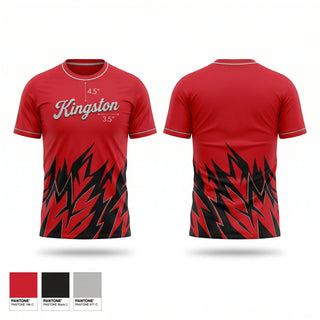 Short Sleeve Performance Shirt, Kingston Redskins, Baseball, Teamtime, Team time, sublimation, custom sports apparel, team uniforms, spirit wear, spiritwear, sports uniforms, custom shirts, team store, custom team store, fundraiser sports, apparel fundraiser