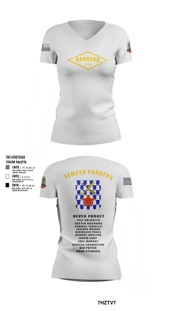 Womens Short Sleeve Vneck Shirt, 2-16 rangers, Army, Teamtime, Team time, sublimation, custom sports apparel, team uniforms, spirit wear, spiritwear, sports uniforms, custom shirts, team store, custom team store, fundraiser sports, apparel fundraiser