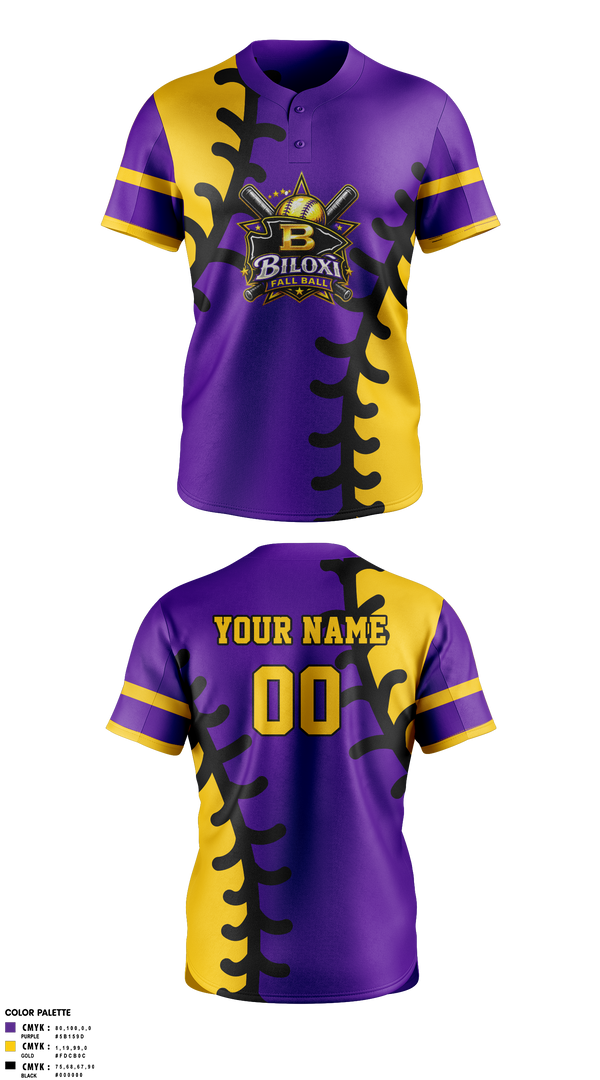 Two Button Softball Jersey, Biloxi, Softball, Teamtime, Team time, sublimation, custom sports apparel, team uniforms, spirit wear, spiritwear, sports uniforms, custom shirts, team store, custom team store, fundraiser sports, apparel fundraiser