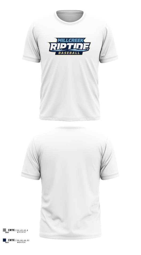 Short Sleeve Performance Shirt, Millcreek Riptide, Baseball, Teamtime, Team time, sublimation, custom sports apparel, team uniforms, spirit wear, spiritwear, sports uniforms, custom shirts, team store, custom team store, fundraiser sports, apparel fundraiser