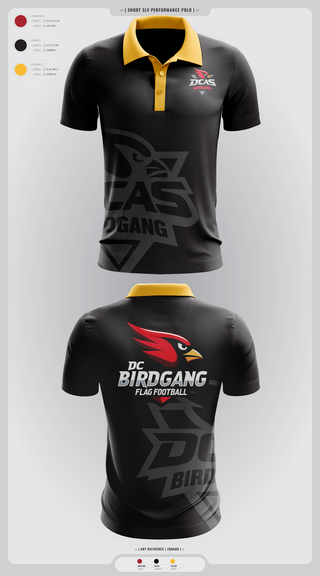 Short Sleeve Performance Polo, Derby City Birdgang, , Teamtime, Team time, sublimation, custom sports apparel, team uniforms, spirit wear, spiritwear, sports uniforms, custom shirts, team store, custom team store, fundraiser sports, apparel fundraiser