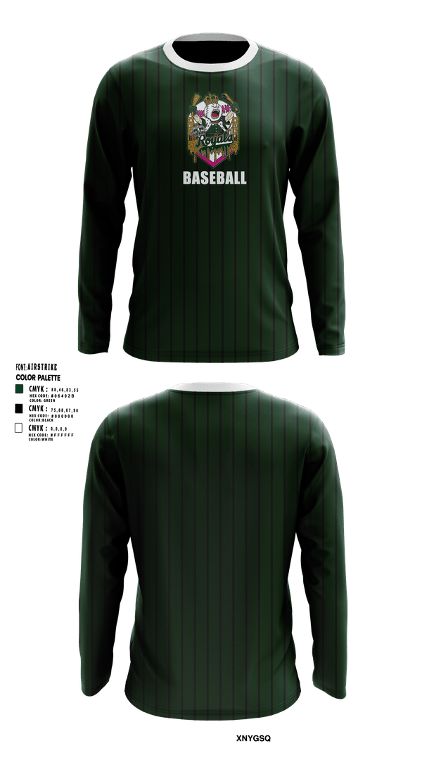Long Sleeve Performance Shirt, Oakley Royals, Baseball, Teamtime, Team time, sublimation, custom sports apparel, team uniforms, spirit wear, spiritwear, sports uniforms, custom shirts, team store, custom team store, fundraiser sports, apparel fundraiser