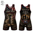 Camel kids Wrestling Singlet - 5