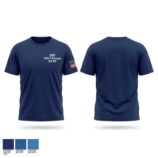 Old School Cotton Feel Shirt, USS John F. Kennedy CV-67, Navy, Teamtime, Team time, sublimation, custom sports apparel, team uniforms, spirit wear, spiritwear, sports uniforms, custom shirts, team store, custom team store, fundraiser sports, apparel fundraiser