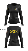 National Security Women's Long Sleeve V-neck Shirt - 4