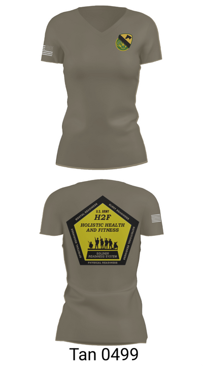1st Cav 3CR 22311703 Women's Short Sleeve V-neck Shirt - 68