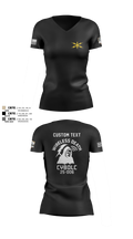 Bravo Company, 401st Cyber Battalion 75539801 Women's Short Sleeve V-neck Shirt - 8