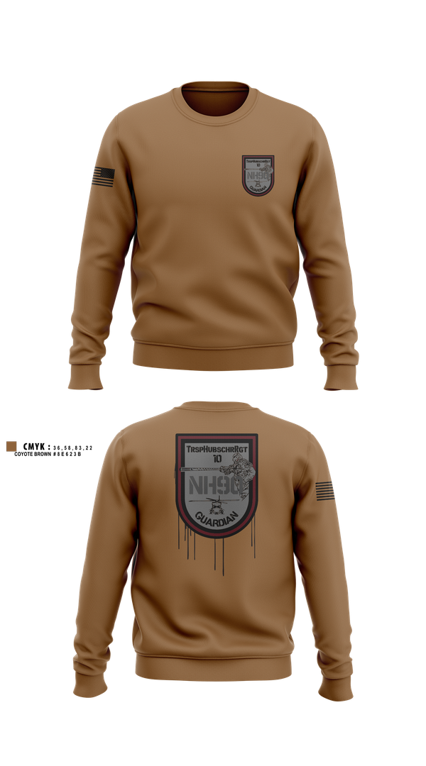 Crew Neck Sweatshirt, TrspHubschrRgt 10, , Teamtime, Team time, sublimation, custom sports apparel, team uniforms, spirit wear, spiritwear, sports uniforms, custom shirts, team store, custom team store, fundraiser sports, apparel fundraiser