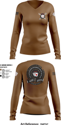 A Co 1347 DSSB 62460778 Women's Long Sleeve V-neck Shirt - 1