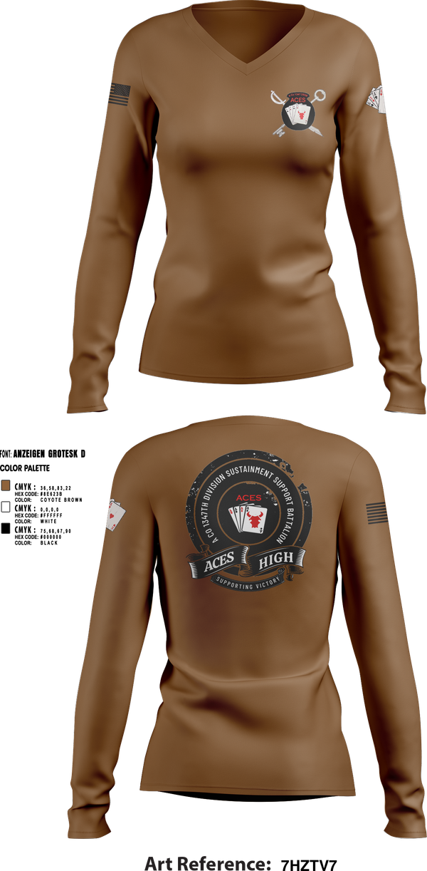 Womens Long Sleeve Vneck Shirt, A Co 1347 DSSB, , Teamtime, Team time, sublimation, custom sports apparel, team uniforms, spirit wear, spiritwear, sports uniforms, custom shirts, team store, custom team store, fundraiser sports, apparel fundraiser