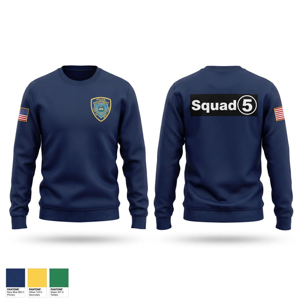Crew Neck Sweatshirt, Squad Five, Police, Teamtime, Team time, sublimation, custom sports apparel, team uniforms, spirit wear, spiritwear, sports uniforms, custom shirts, team store, custom team store, fundraiser sports, apparel fundraiser