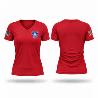 Womens Short Sleeve Vneck Shirt, Crime Scene Unit, Police, Teamtime, Team time, sublimation, custom sports apparel, team uniforms, spirit wear, spiritwear, sports uniforms, custom shirts, team store, custom team store, fundraiser sports, apparel fundraiser