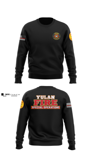 Crew Neck Sweatshirt, Yulan Fire Department, Fire Department, Teamtime, Team time, sublimation, custom sports apparel, team uniforms, spirit wear, spiritwear, sports uniforms, custom shirts, team store, custom team store, fundraiser sports, apparel fundraiser