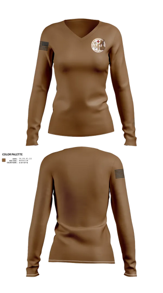 Womens Long Sleeve Vneck Shirt, Tripler Kilape, , Teamtime, Team time, sublimation, custom sports apparel, team uniforms, spirit wear, spiritwear, sports uniforms, custom shirts, team store, custom team store, fundraiser sports, apparel fundraiser