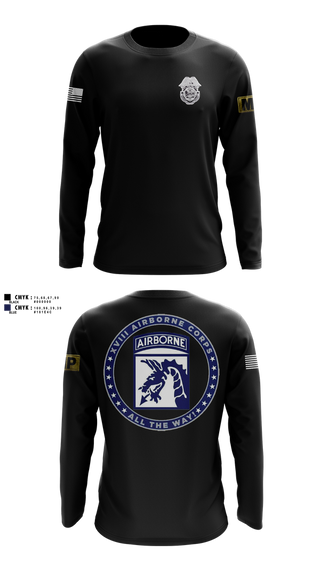 Long Sleeve Performance Shirt, Fort Bragg Law Enforcement Company, Army, Teamtime, Team time, sublimation, custom sports apparel, team uniforms, spirit wear, spiritwear, sports uniforms, custom shirts, team store, custom team store, fundraiser sports, apparel fundraiser