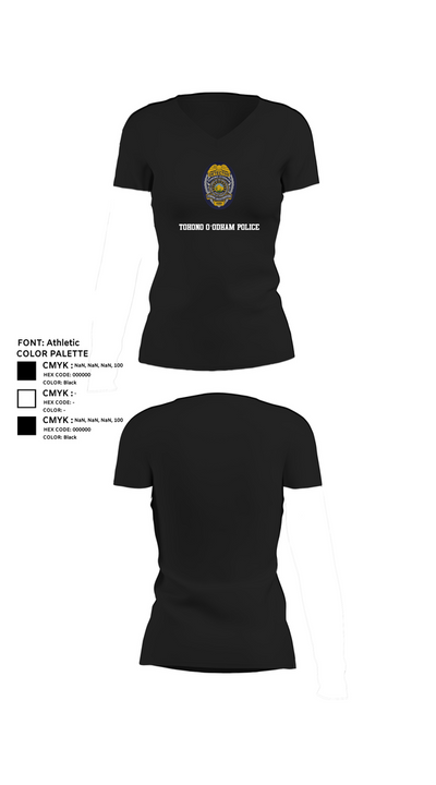 Tohono O’odham police 32591273 Women's Short Sleeve V-neck Shirt - 23