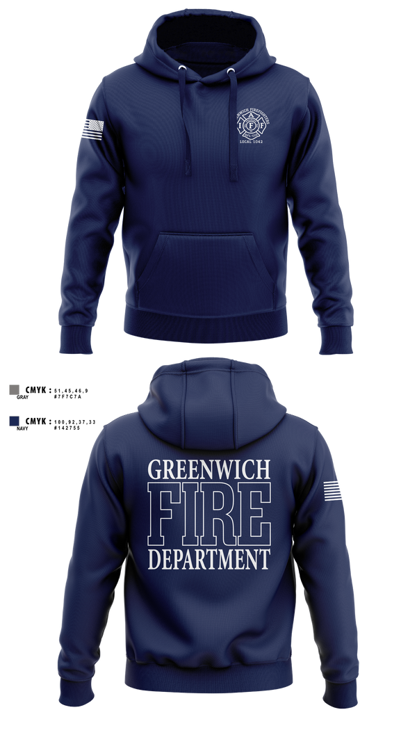 Hoodie, Greenwich Fire Local 1042, Fire Department, Teamtime, Team time, sublimation, custom sports apparel, team uniforms, spirit wear, spiritwear, sports uniforms, custom shirts, team store, custom team store, fundraiser sports, apparel fundraiser