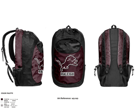 Gear Bag, Raleigh, Women's Basketball, Teamtime, Team time, sublimation, custom sports apparel, team uniforms, spirit wear, spiritwear, sports uniforms, custom shirts, team store, custom team store, fundraiser sports, apparel fundraiser