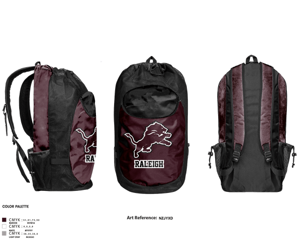 Gear Bag, Raleigh, Women's Basketball, Teamtime, Team time, sublimation, custom sports apparel, team uniforms, spirit wear, spiritwear, sports uniforms, custom shirts, team store, custom team store, fundraiser sports, apparel fundraiser