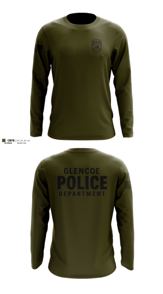 Long Sleeve Performance Shirt, Glencoe Police Department, Police, Teamtime, Team time, sublimation, custom sports apparel, team uniforms, spirit wear, spiritwear, sports uniforms, custom shirts, team store, custom team store, fundraiser sports, apparel fundraiser