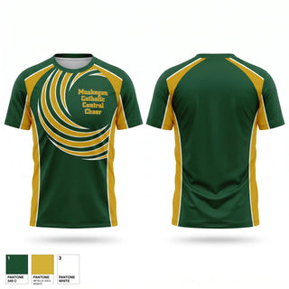 Short Sleeve Performance Shirt, Muskegon Catholic Central Cheer, Cheer, Teamtime, Team time, sublimation, custom sports apparel, team uniforms, spirit wear, spiritwear, sports uniforms, custom shirts, team store, custom team store, fundraiser sports, apparel fundraiser